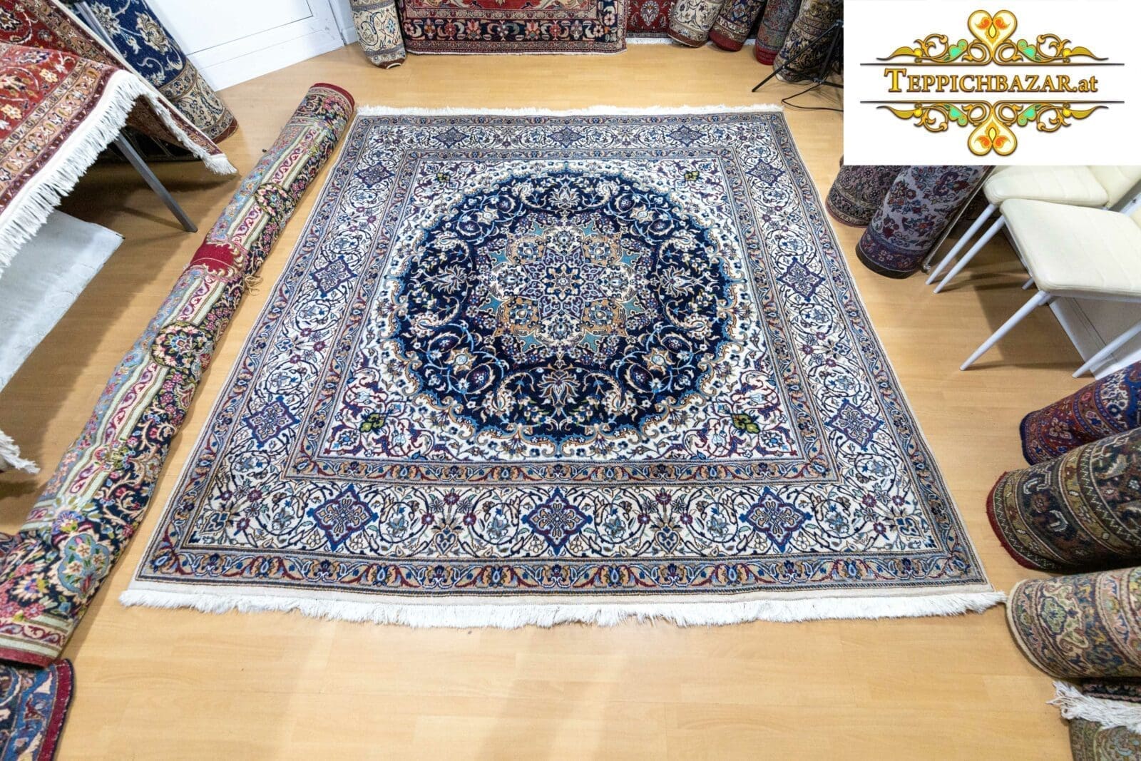 W1(#224) ca. 310x216cm Handgeknüpfter feineste Senneh Perserteppich ca. 350.000/qm Klassisch Afghanistan Wien Österreich Online Kaufen