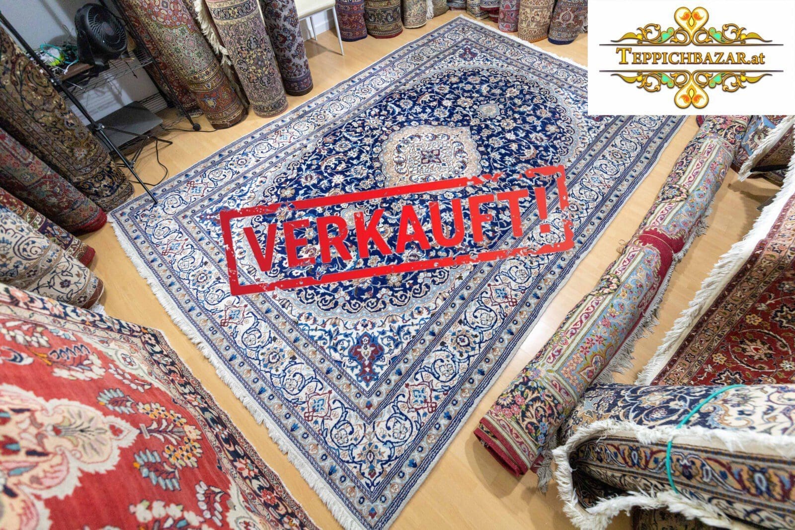 W1 Verkauft (#227) ca. 350x235cm Handgeknüpfter Nain Perserteppich mit Seide 12la Klassisch Afghanistan Wien Österreich Online Kaufen