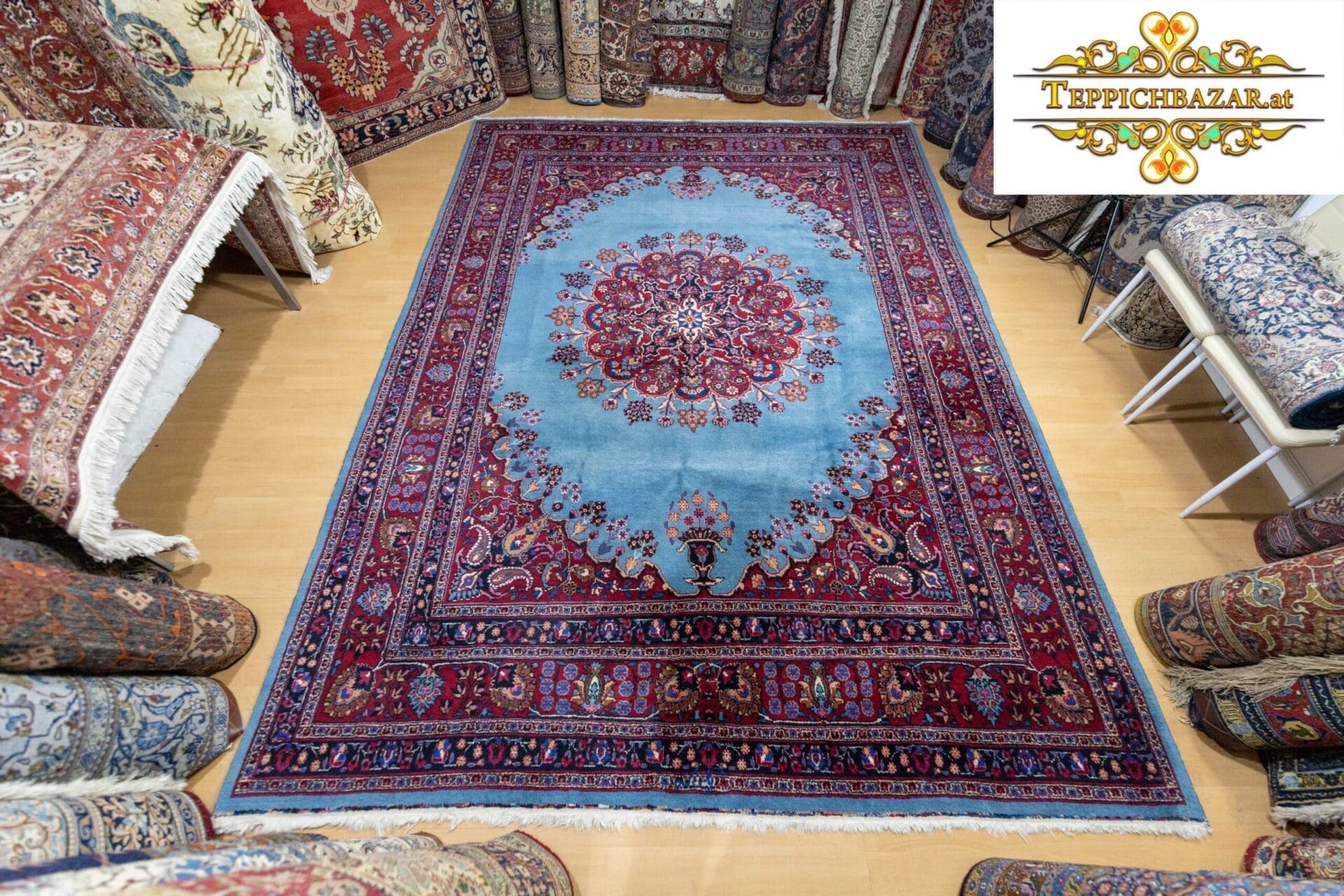 W1(#289) ca. 340x251cm Handgeknüpfter Sabzevar od. Sabzewar Teppich Mesched, Khorasan Perserteppich Unikat