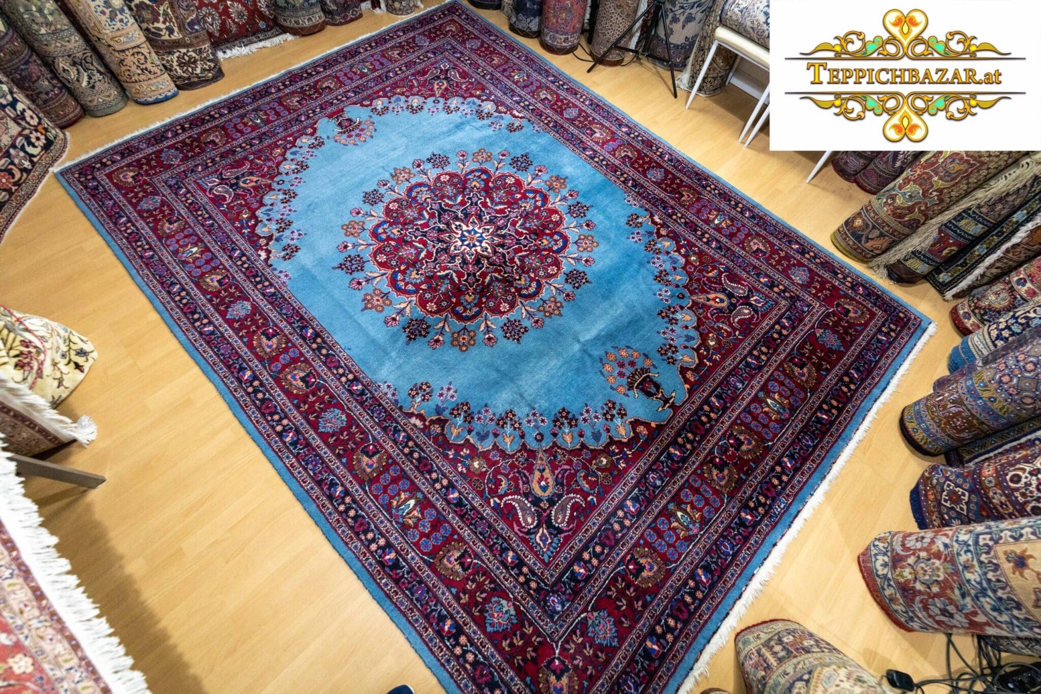 W1(#289) ca. 340x251cm Handgeknüpfter Sabzevar od. Sabzewar Teppich Mesched, Khorasan Perserteppich Unikat