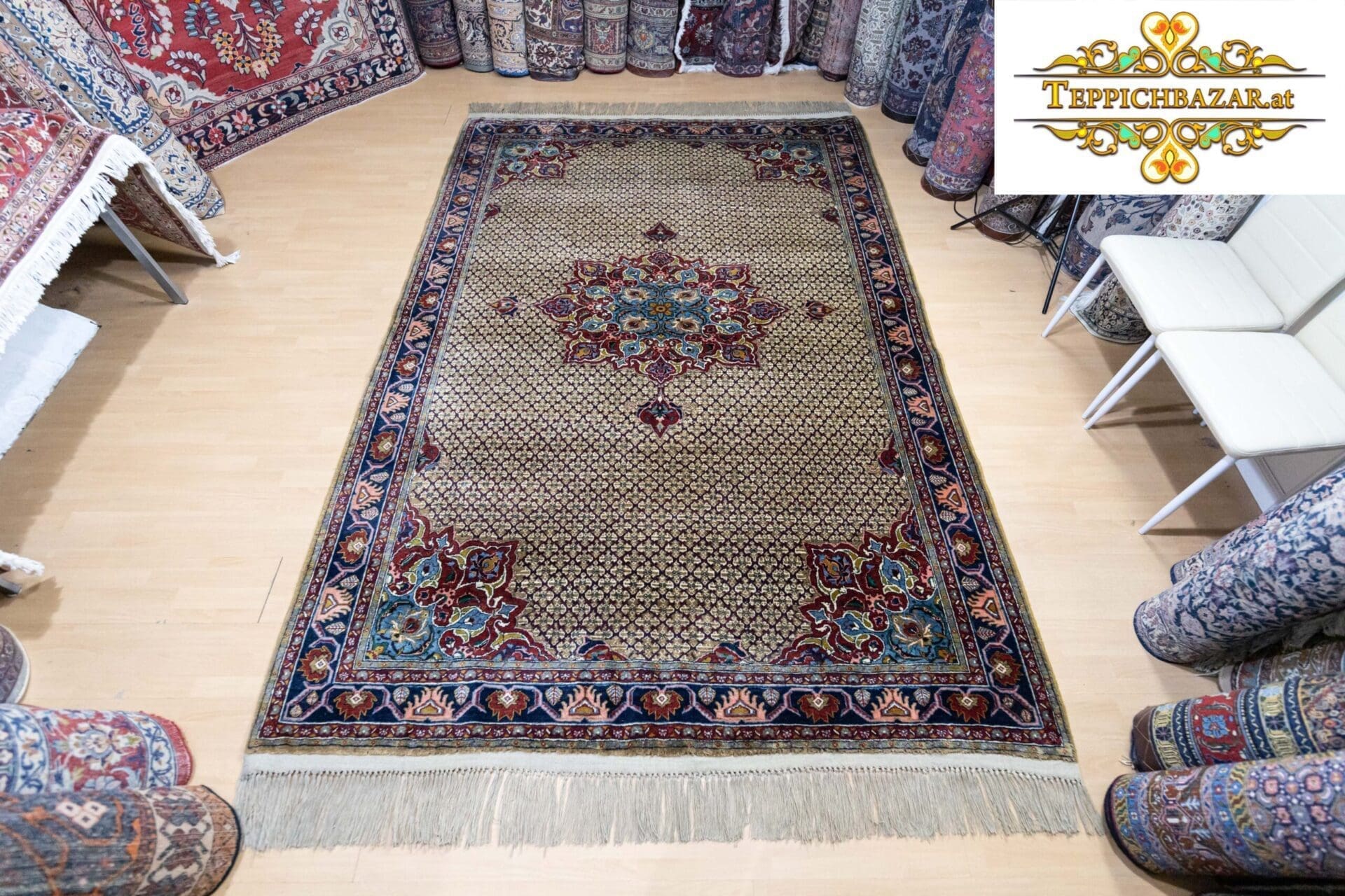 (Verkauft) W1(#287) ca. 300x205cm Handgeknüpfter Koliai Perserteppich Unikat mit Ziegenwolle
