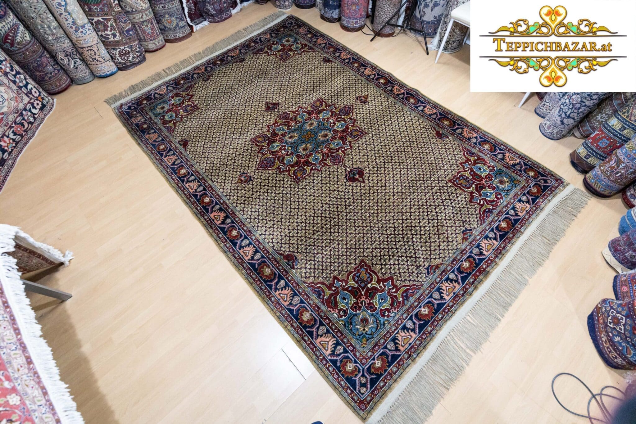 (Verkauft) W1(#287) ca. 300x205cm Handgeknüpfter Koliai Perserteppich Unikat mit Ziegenwolle