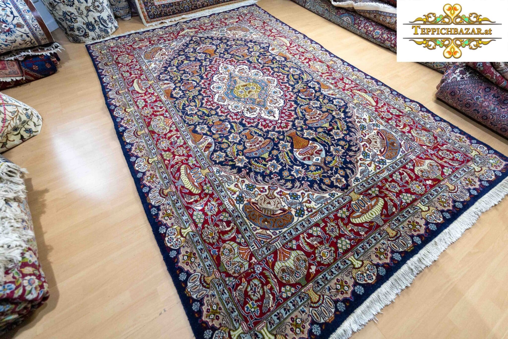 (Verkauft) W1(#310) ca. 298x196cm Handgeknüpfter echter Kashmar Perserteppich Kaschmar Kaschan wie NEU