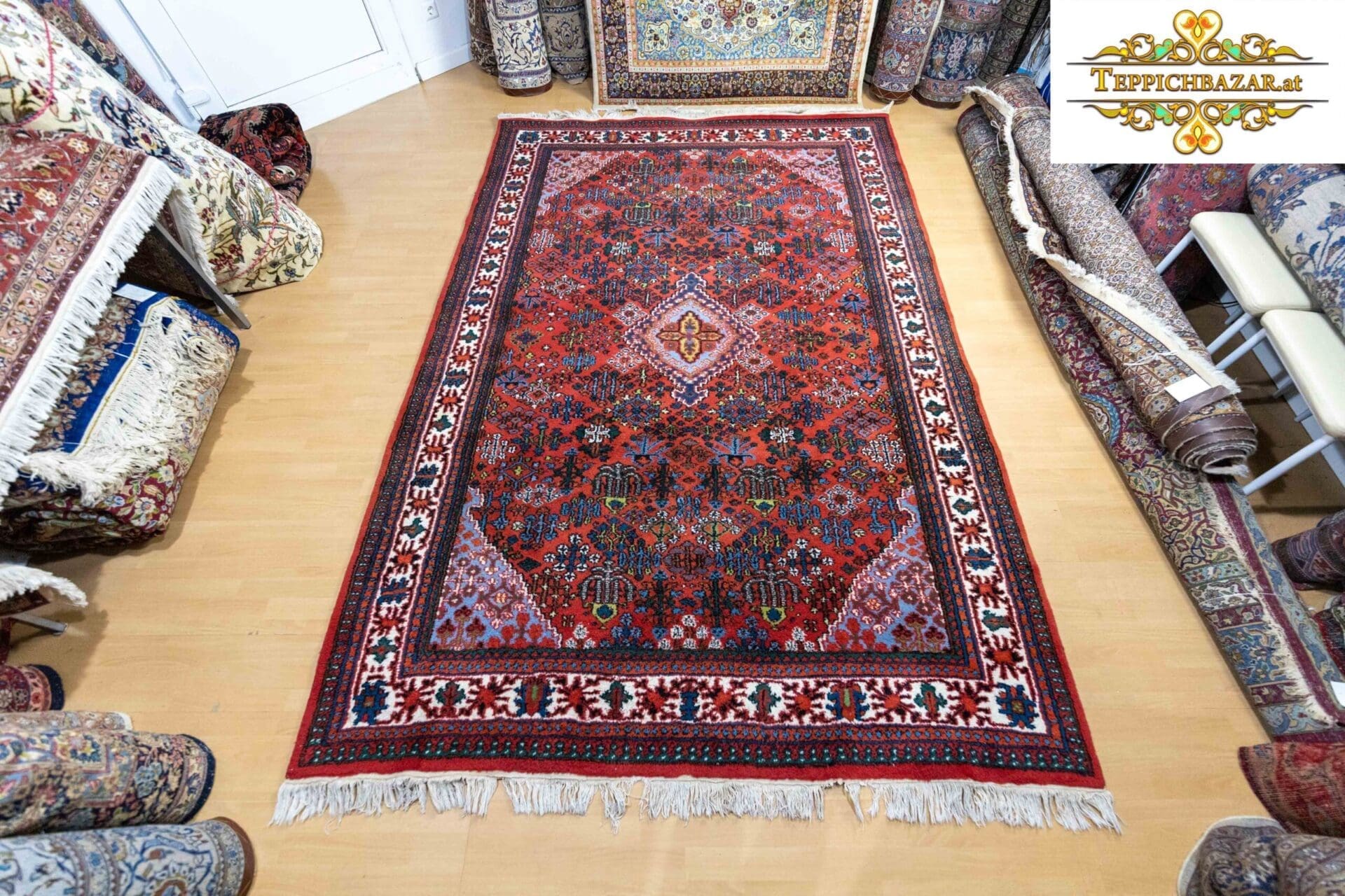 (Verkauft) W1(#315) ca. 292x200cm Handgeknüpfter INDO Joshaghan Orientteppich