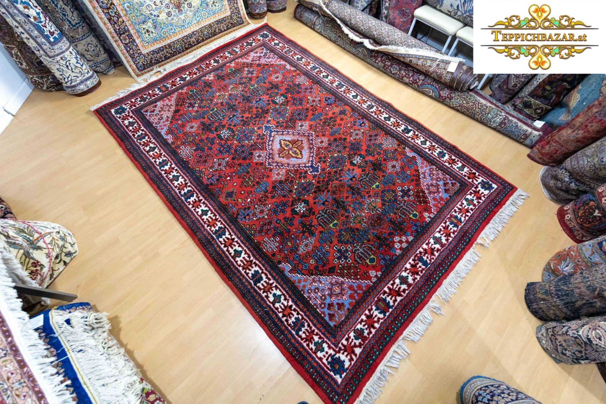 (Verkauft) W1(#315) ca. 292x200cm Handgeknüpfter INDO Joshaghan Orientteppich