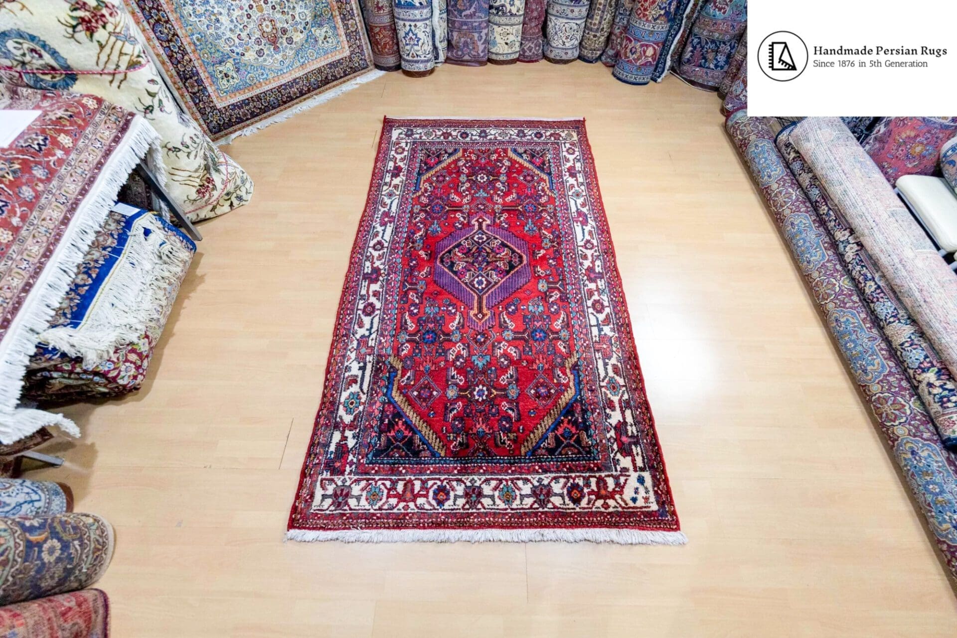 245x133cm Handgeknüpfter Hamedan Perserteppich W1(#326)