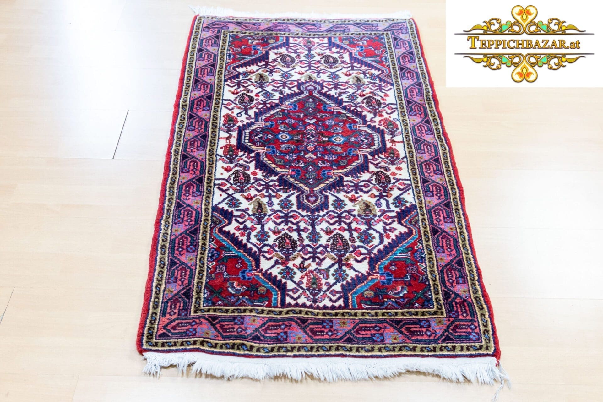 (Verkauft) W1(#256) 126×85 Handgeknüpfter Hamedan Perserteppich