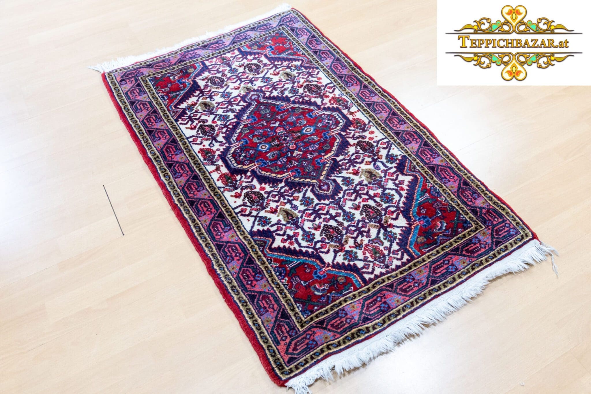 (Verkauft) W1(#256) 126×85 Handgeknüpfter Hamedan Perserteppich
