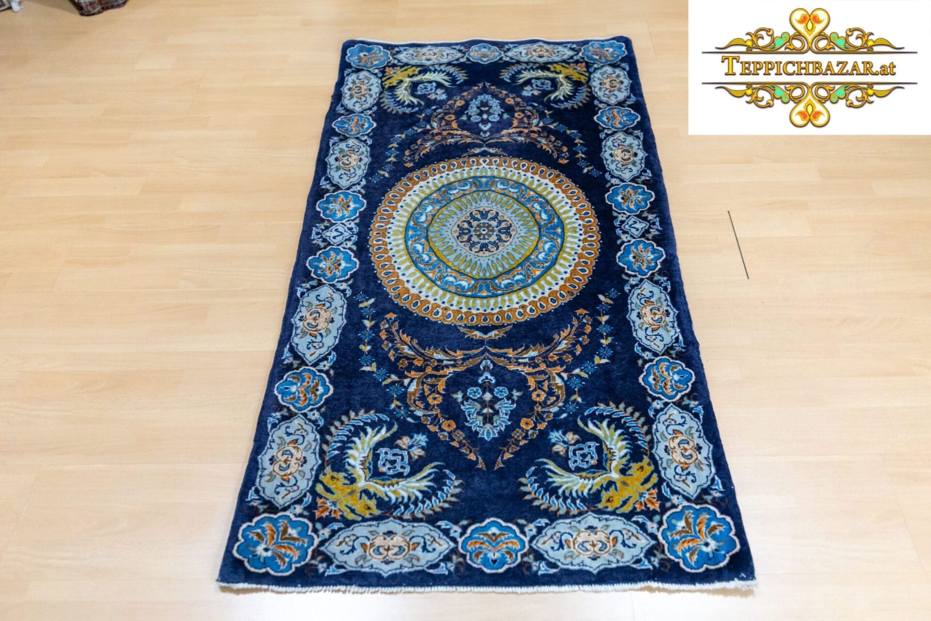 (Verkauft) W1(#257) 150×77cm Handgeknüpft Ghom Perserteppich ca.300000/Qm