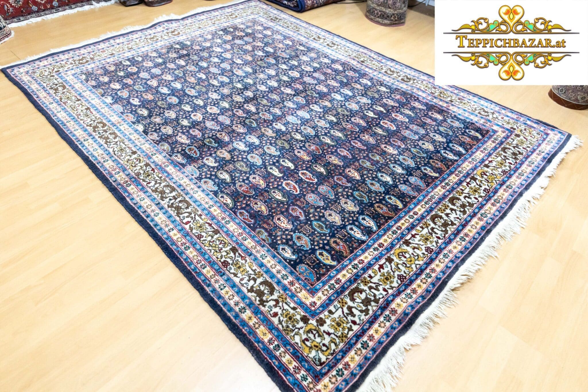 (Verkauft) W1(#265) 270×193cm Handgeknüpfter INDO Joshaghan Orientteppich