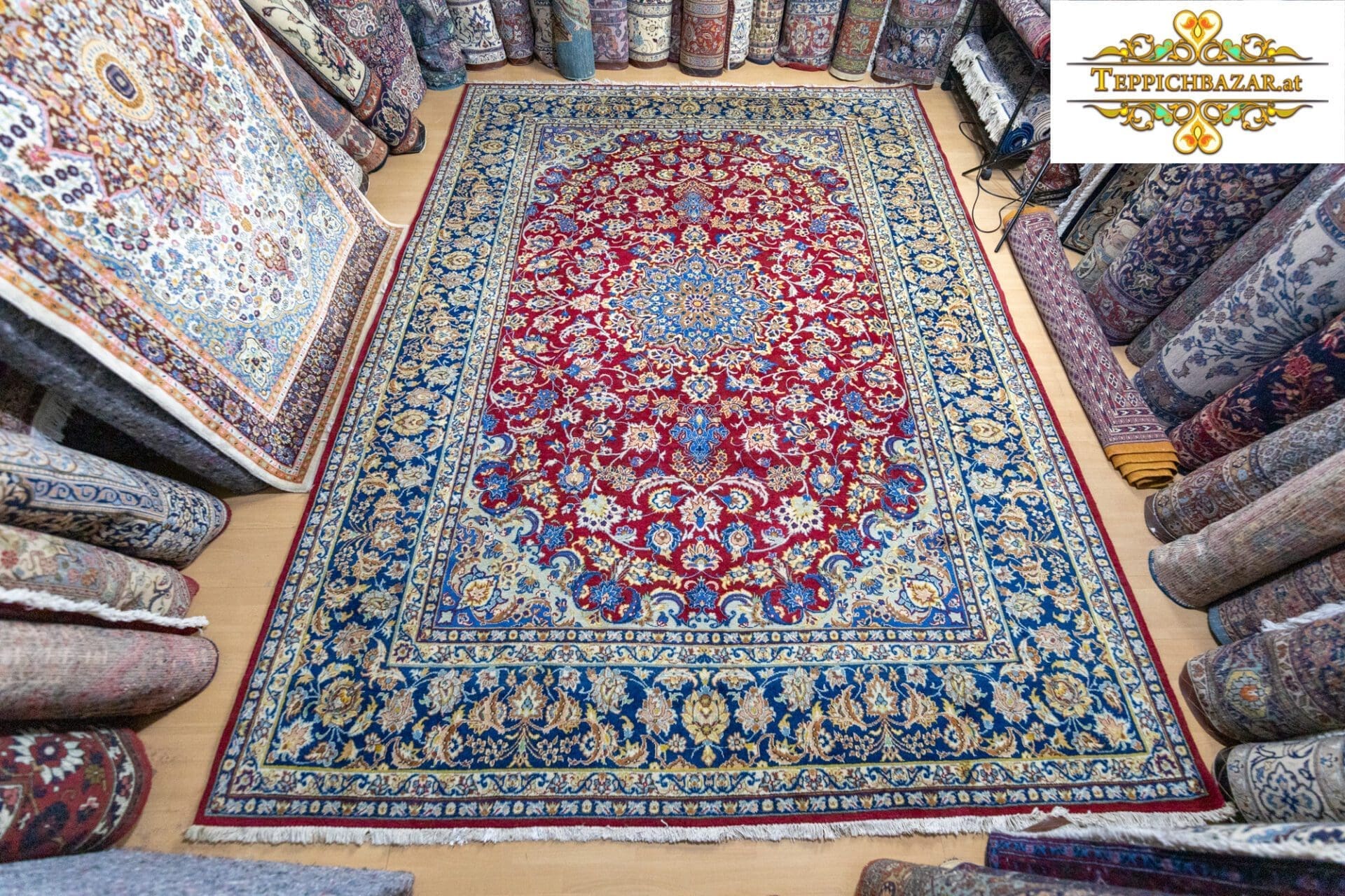 (Verkauft) W1(#327) 364×266cm Handgeknüpfter Kashan Perserteppich