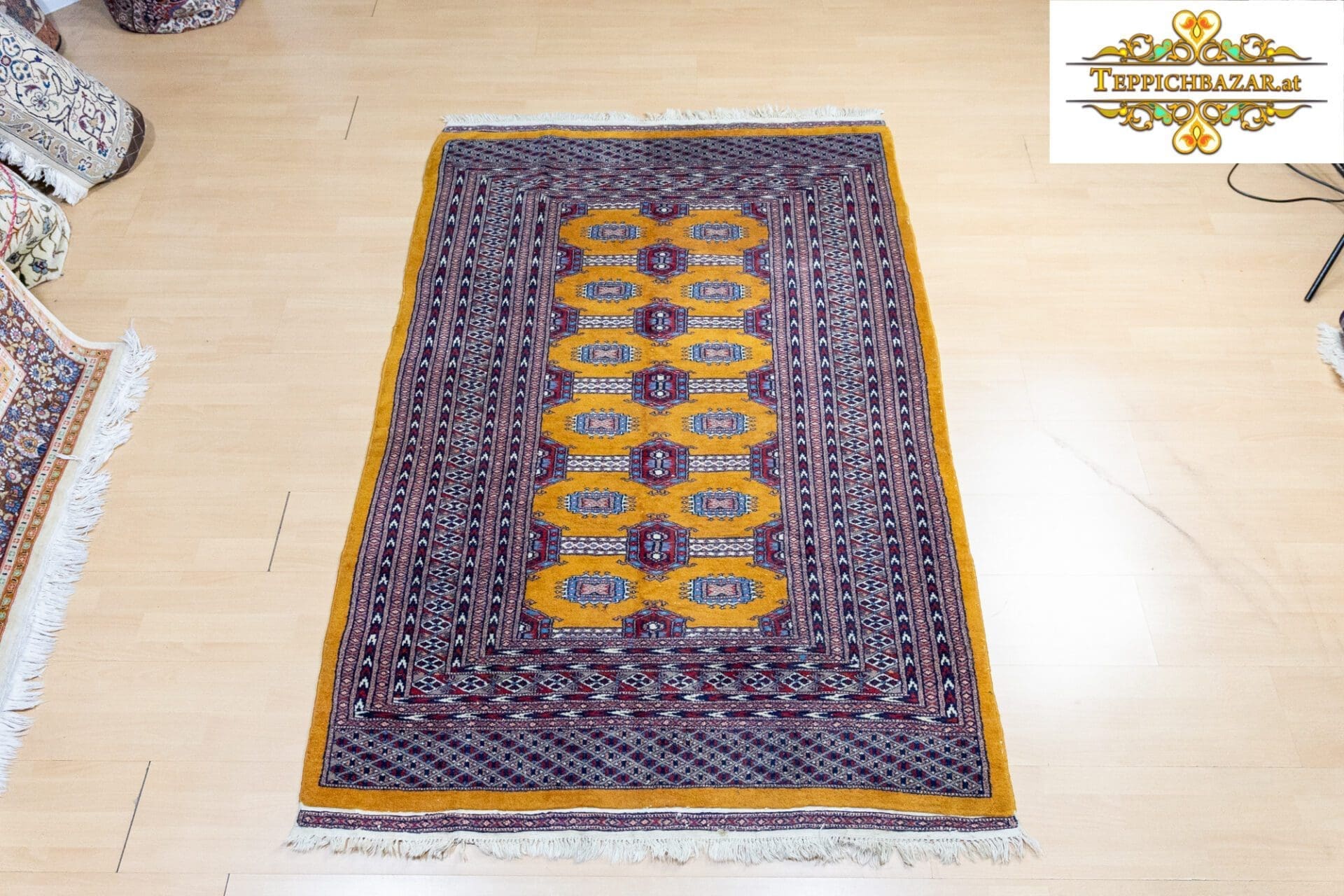 (Verkauft) W1(#339) 193×127cm Handgeknüpfter Buchara od. Bochara Perserteppich