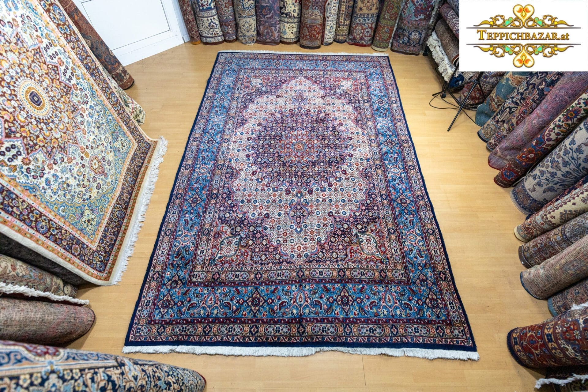 W1(#342) 335×210cm Handgeknüpfter Moud Perserteppich 300000/Qm