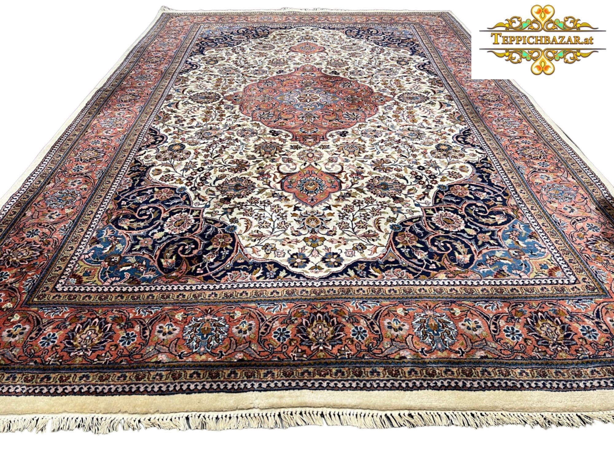 290×195cm Handgeknüpft Indo Ghoum Perserteppich ca. 360000/Qm W1(#344)