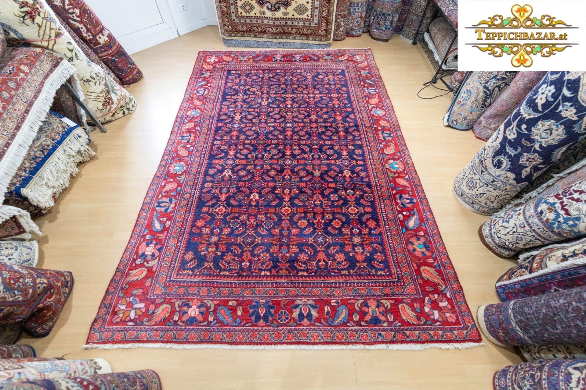 (Verkauft) W1(#354) Neuwertig 320×216cm Handgeknüpfter Läufer Lilian Malayer Perserteppich Semi-Antik