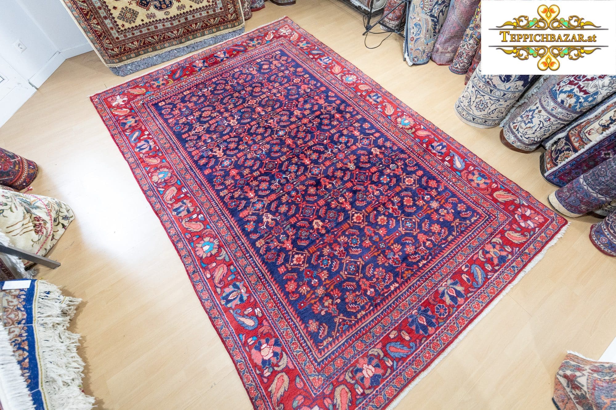 (Verkauft) W1(#354) Neuwertig 320×216cm Handgeknüpfter Läufer Lilian Malayer Perserteppich Semi-Antik