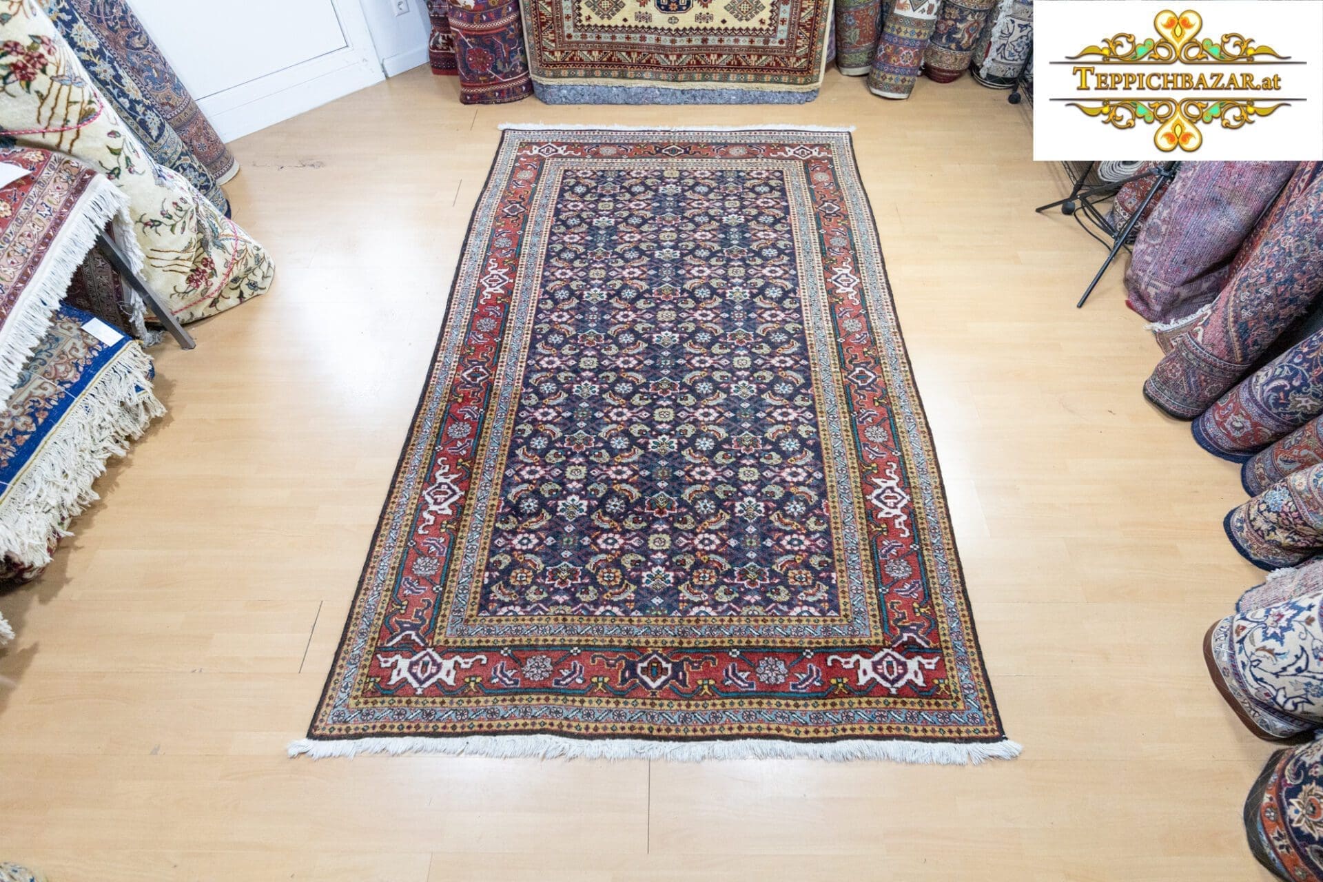 ca. 268x167cm Handgeknüpfter semiantiker Perserteppich Täbriz Fischmuster Mahi W1(#361)