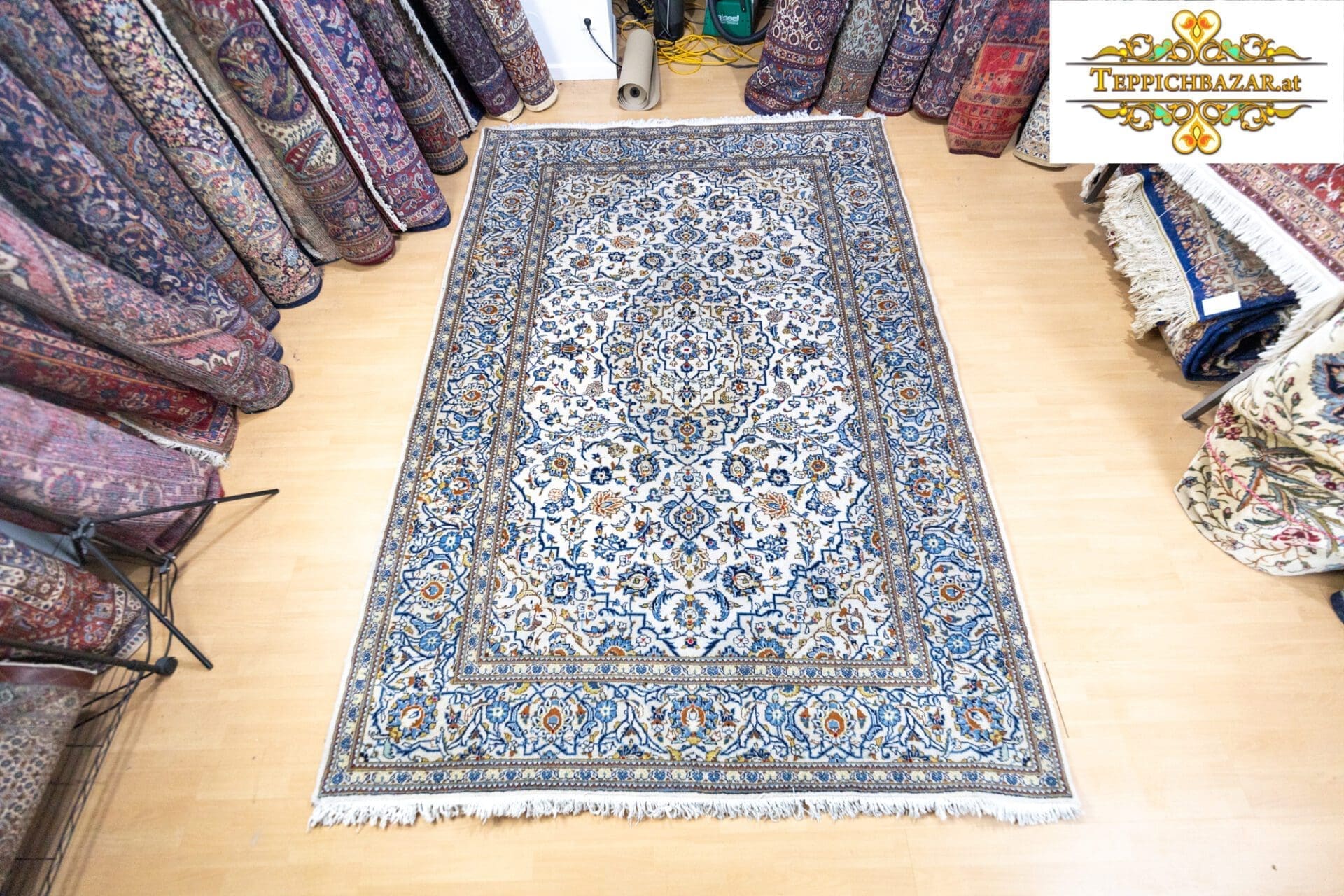 292×202cm Handgeknüpfter Kashan Perserteppich W1(#362)