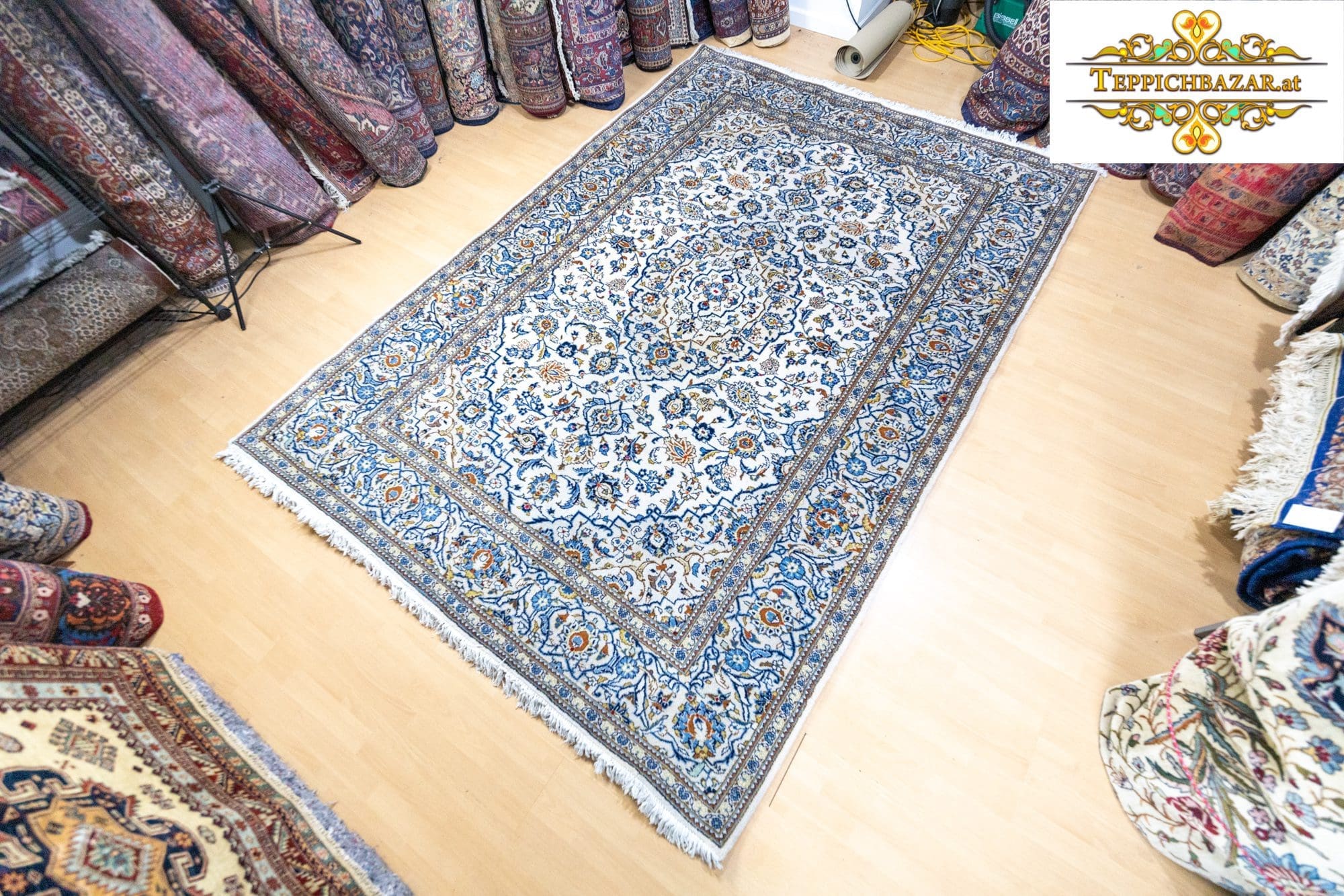 292×202cm Handgeknüpfter Kashan Perserteppich W1(#362)