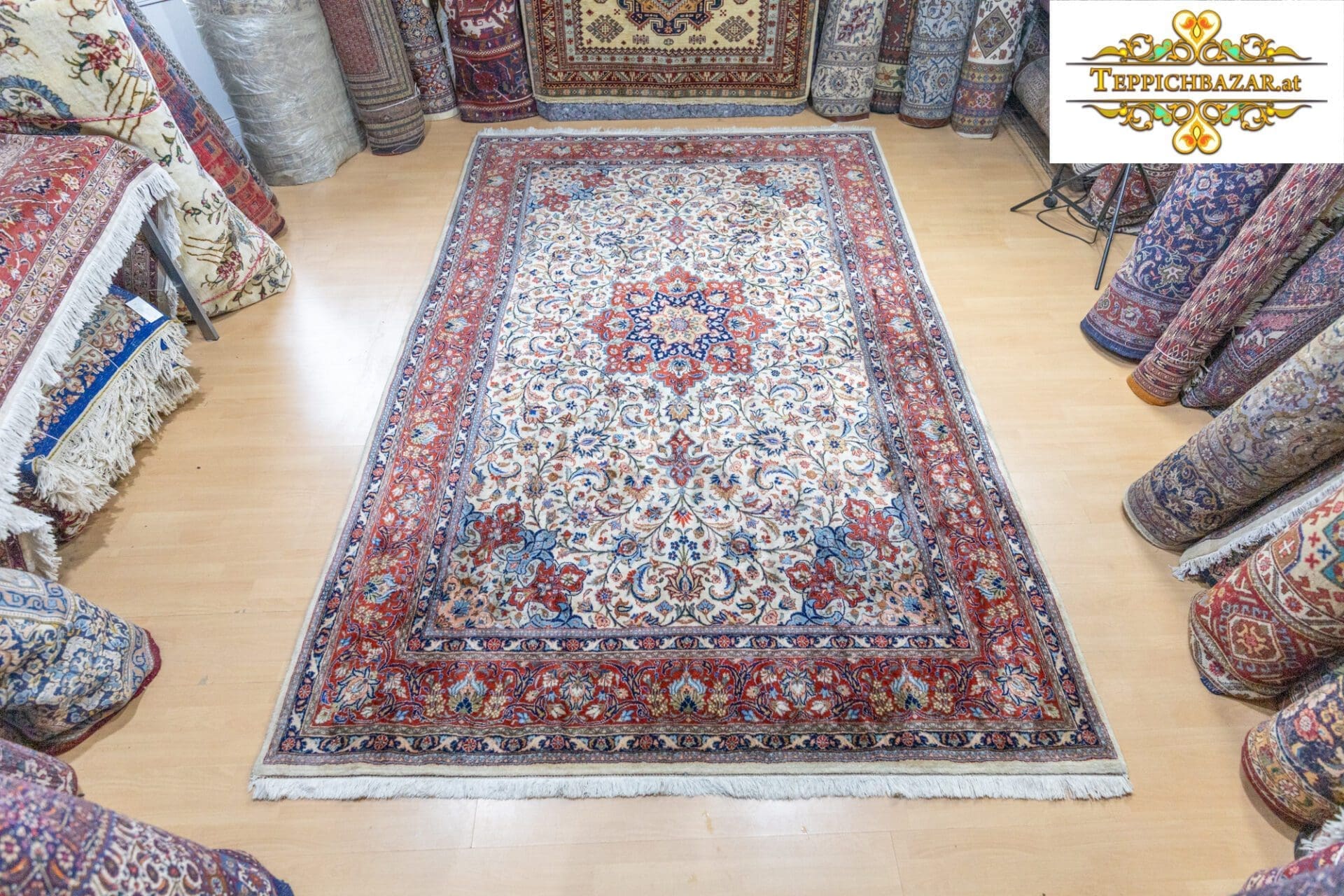 310x200cm Handgeknüpfter Indo Sarough Orientteppich W1(#369)