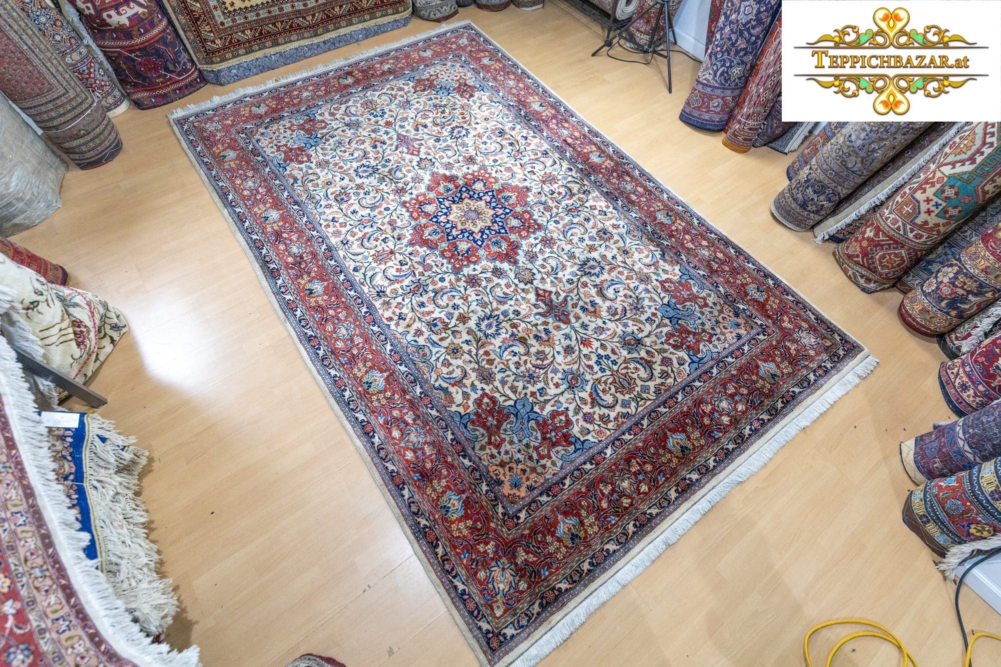 310x200cm Handgeknüpfter Indo Sarough Orientteppich W1(#369)