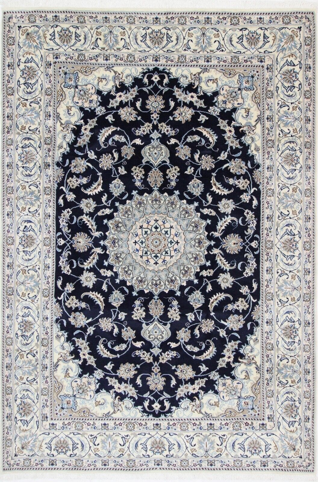 Originaler Perserteppich Nain Kashmari – Neuer Teppich in Top-Zustand, 292 cm x 194 cm