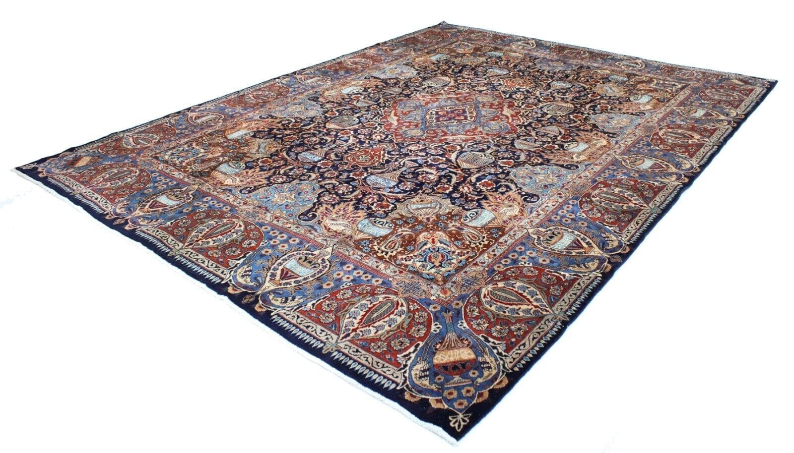 Handgeknüpfter Kashmar-Teppich im Orientstil, 386 x 294 cm, Perserteppich