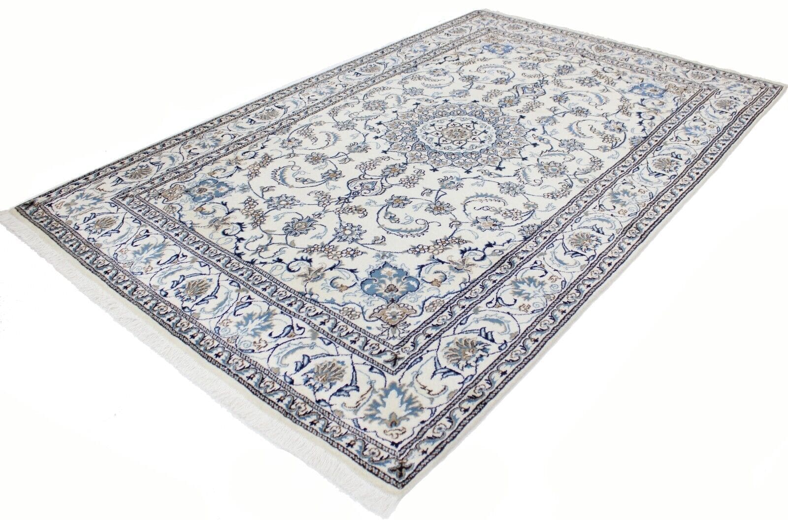 Originaler Perserteppich Nain, Neuware, 302 cm x 195 cm, Nr. 54, in ausgezeichnetem Zustand