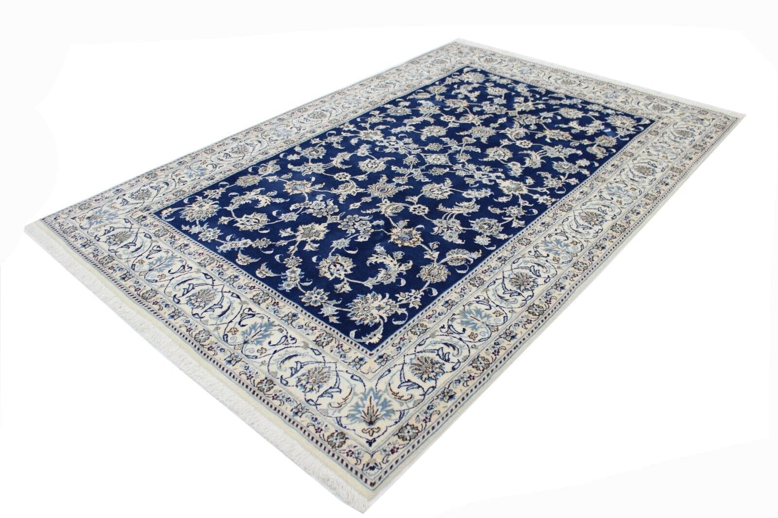 Originaler Nain Kashmari Perserteppich - Neuer Teppich in 296 cm x 192 cm - Hervorragender Zustand