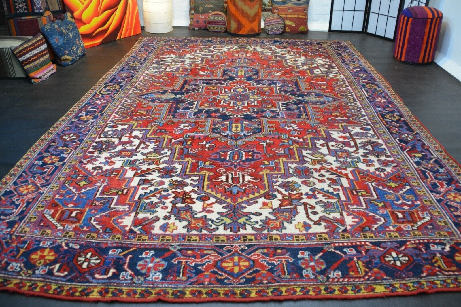 Handgeknüpfter Teppich Vintage Heriz | ca. 341 x 242 cm