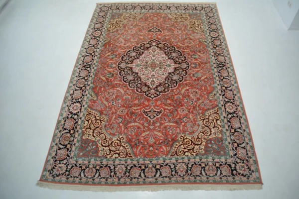 Handgeknüpfter Original Teppich aus Kaschmir und Seide, fein, ca. 314 x 212 cm