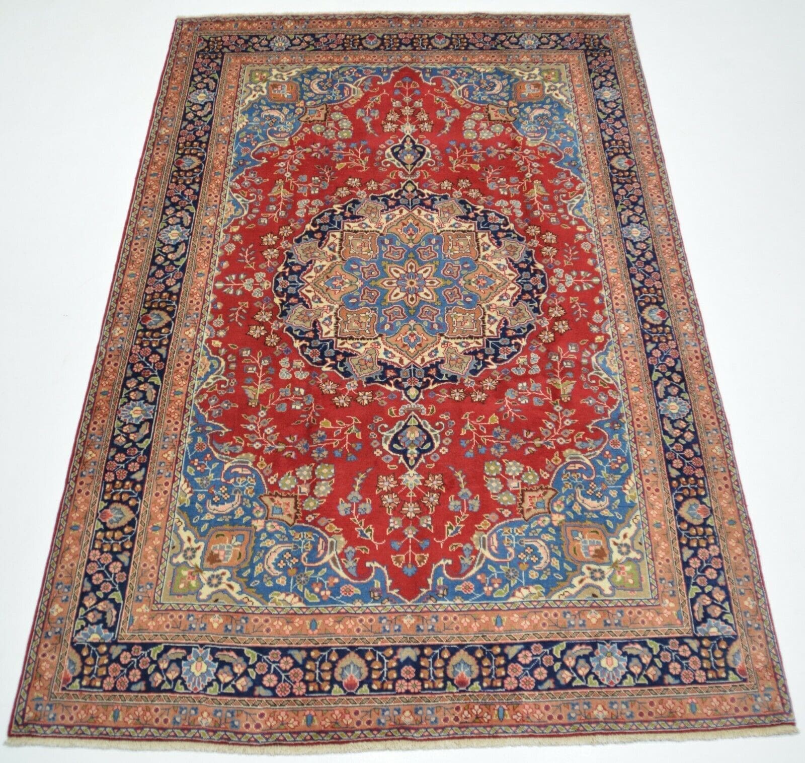 Handgeknüpfter Original Mashad Teppich aus Wolle, ca. 290 x 195 cm