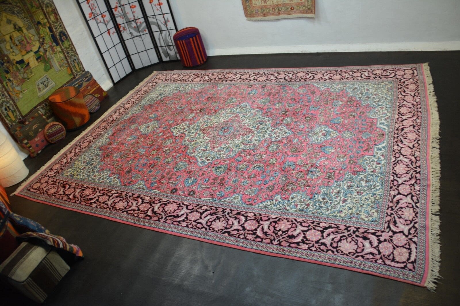 Handgeknüpfter Teppich aus Kaschmir-Seide | ca. 373 x 273 cm