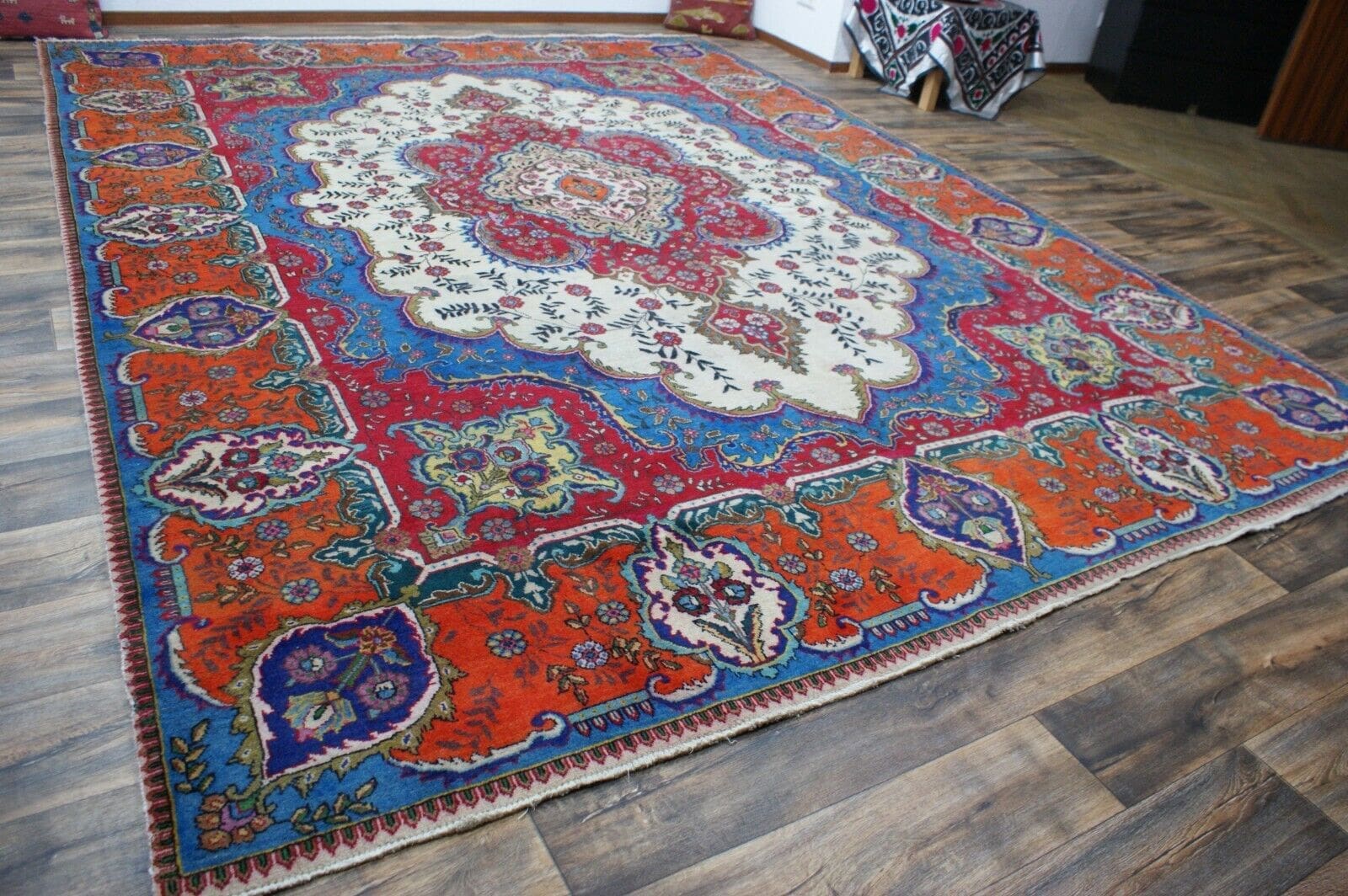 Handgeknüpfter Vintage Teppich Tabriz ca. 388 x 295 cm