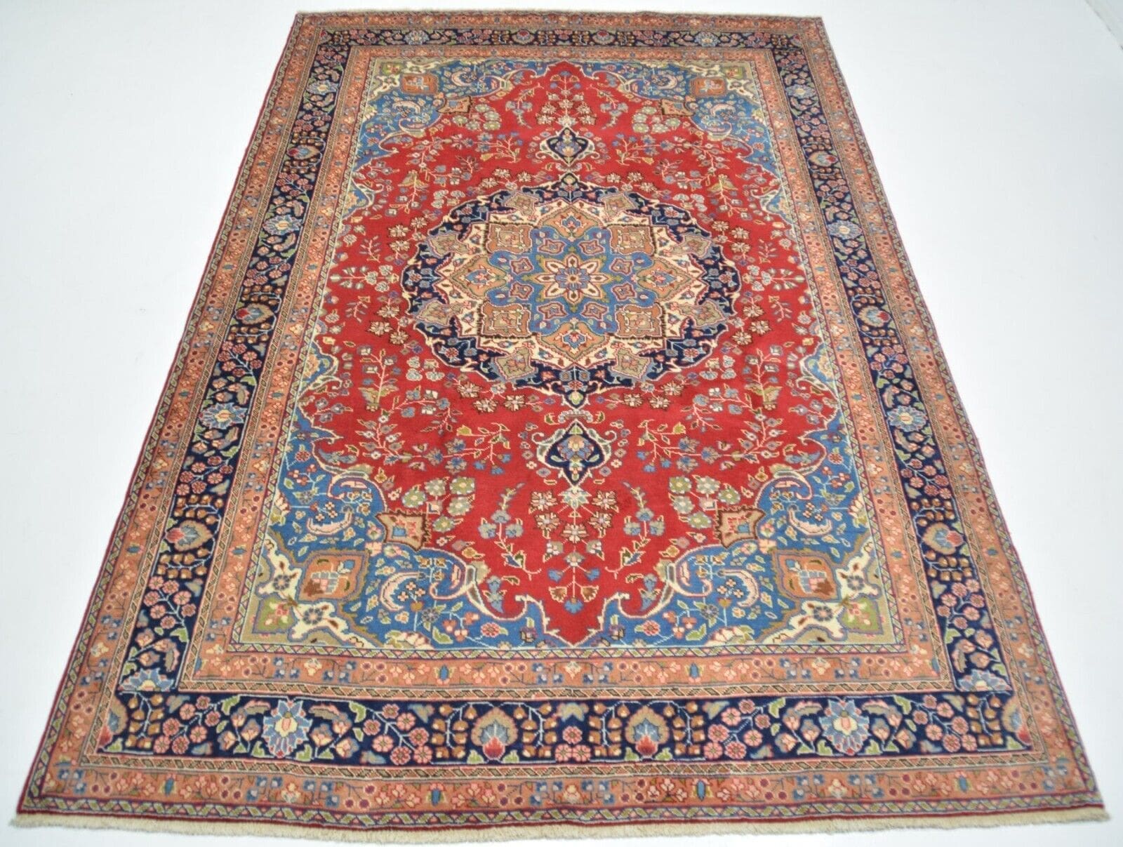 Handgeknüpfter Original Mashad Teppich aus Wolle, ca. 290 x 195 cm