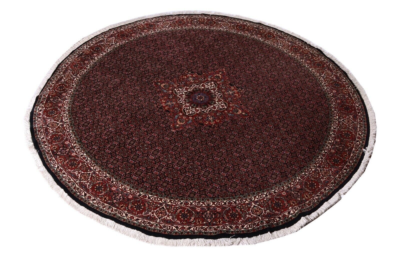 Neuer handgeknüpfter Orientteppich aus Persien, Bidjar Boukan, rund, 267 x 267 cm, mit Seide