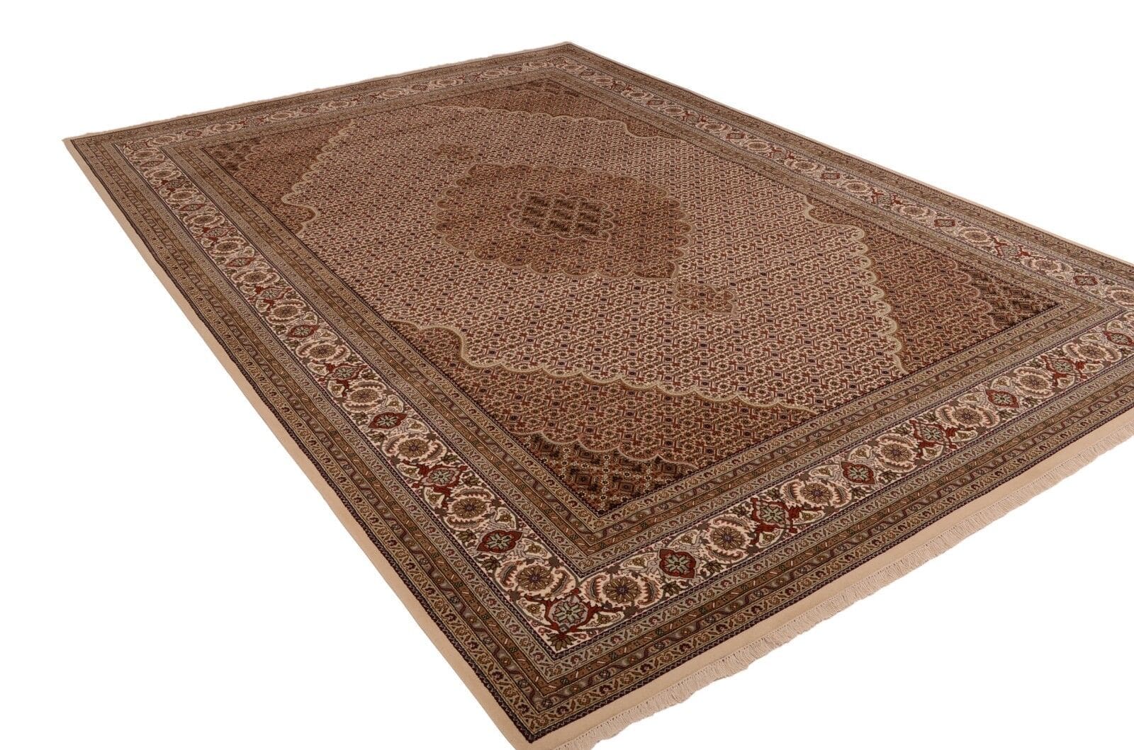 Handgeknüpfter Orientteppich Tabriz Mahi in feiner Ausführung, 365 x 255 cm, aus Schurwolle und Seide, neu