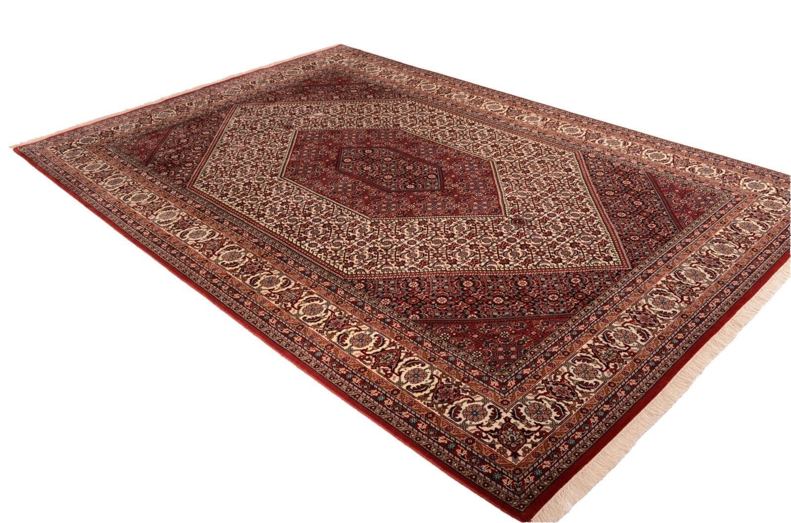 Neu handgeknüpfter Orientteppich Bidjar 312 x 213 cm aus Schurwolle und Seide – Lagerverkauf