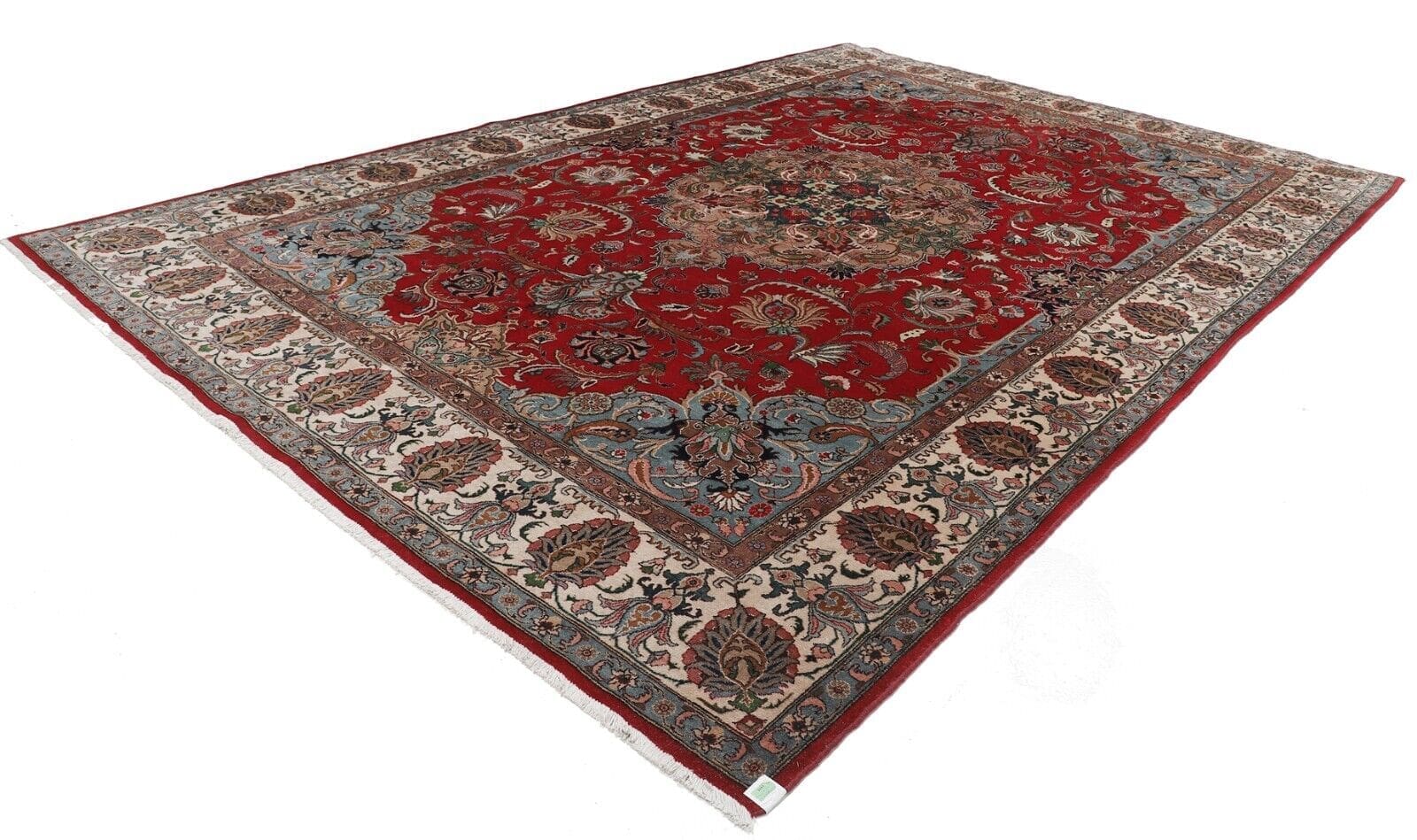 Originaler Täbriz Perserteppich 435 x 300 cm im orientalischen Stil, rechteckig, rot