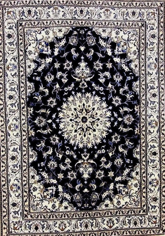 Orientteppich 233x164 cm - 300.000 Knoten/m² - feine 90% Schurwolle & 10% Seide - handgeknüpft - Perserteppich