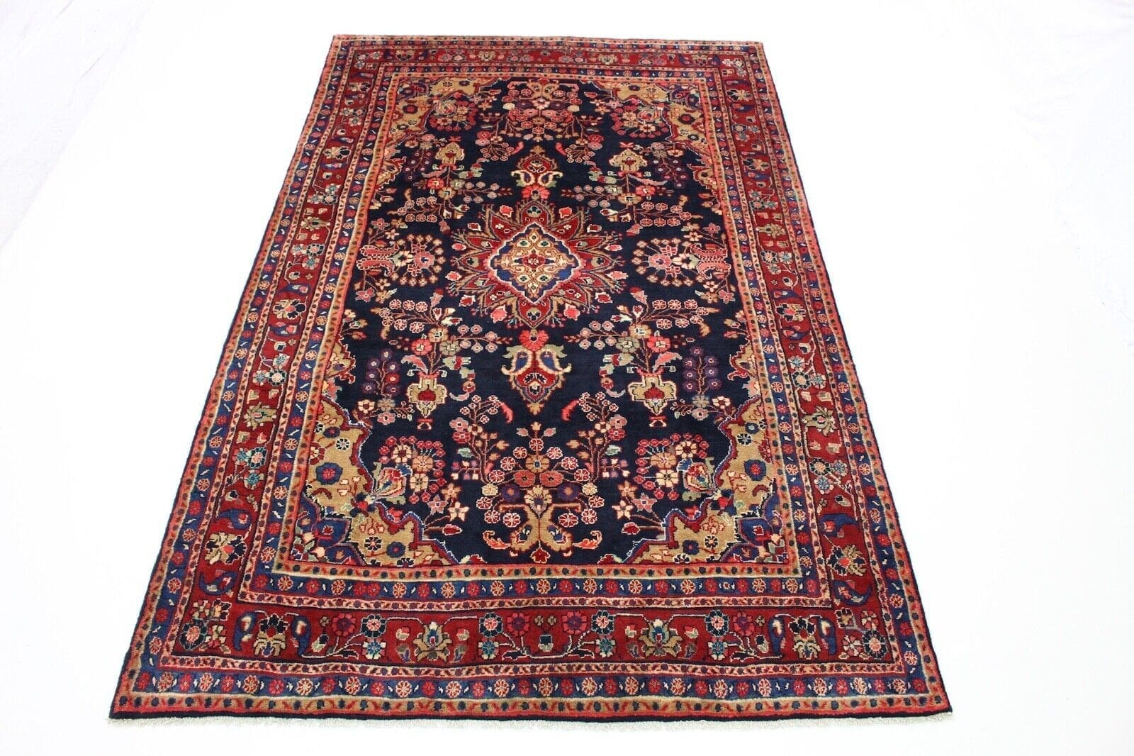 Hamadan Perserteppich 330x210 cm - Traditionell handgeknüpft, sehr schöner Teppich, hohe Qualität