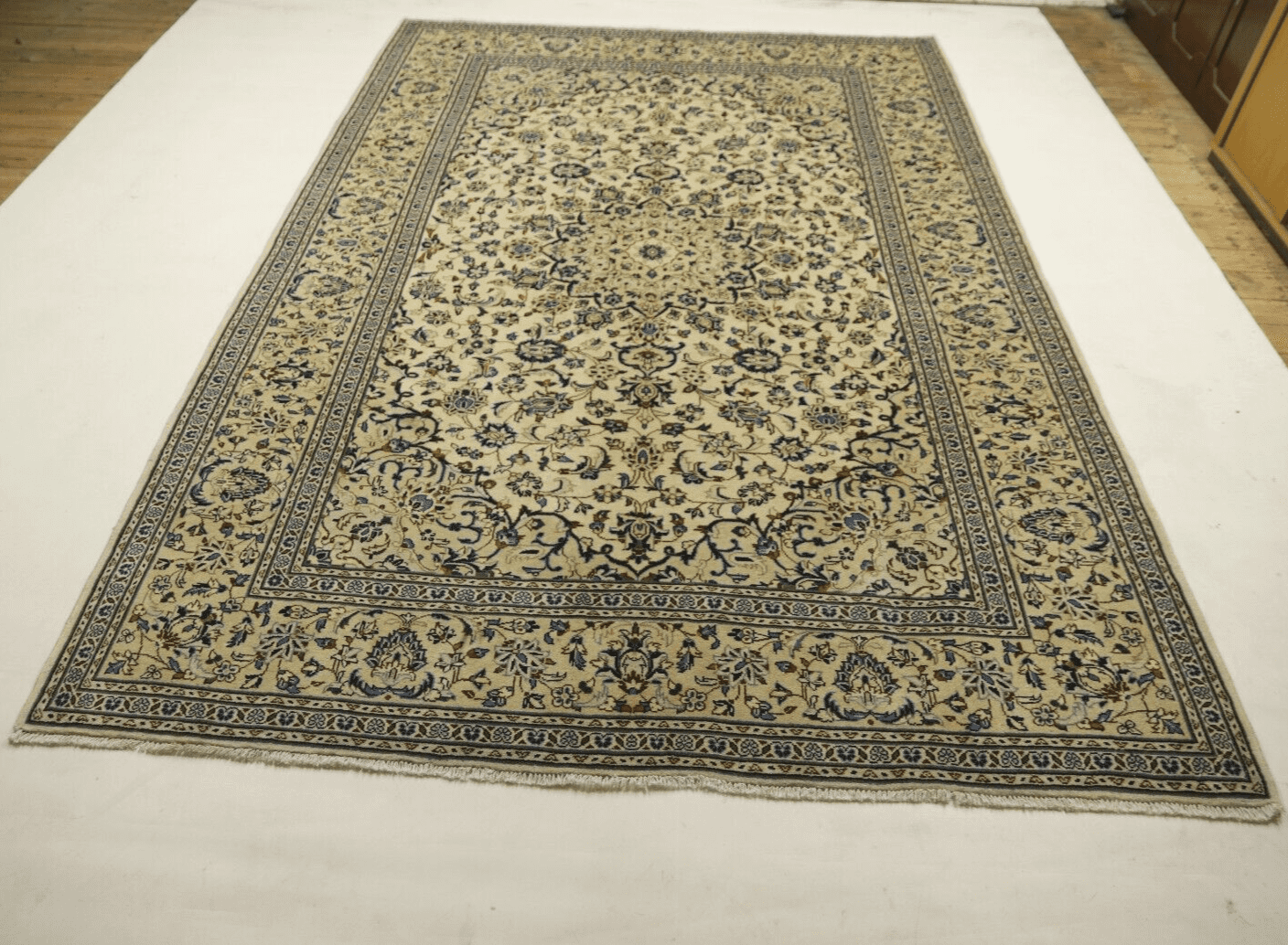 Orientteppich Kashan 360 x 243 cm, 300.000 Knoten, 100% Schurwolle, handgeknüpft, Perserteppich
