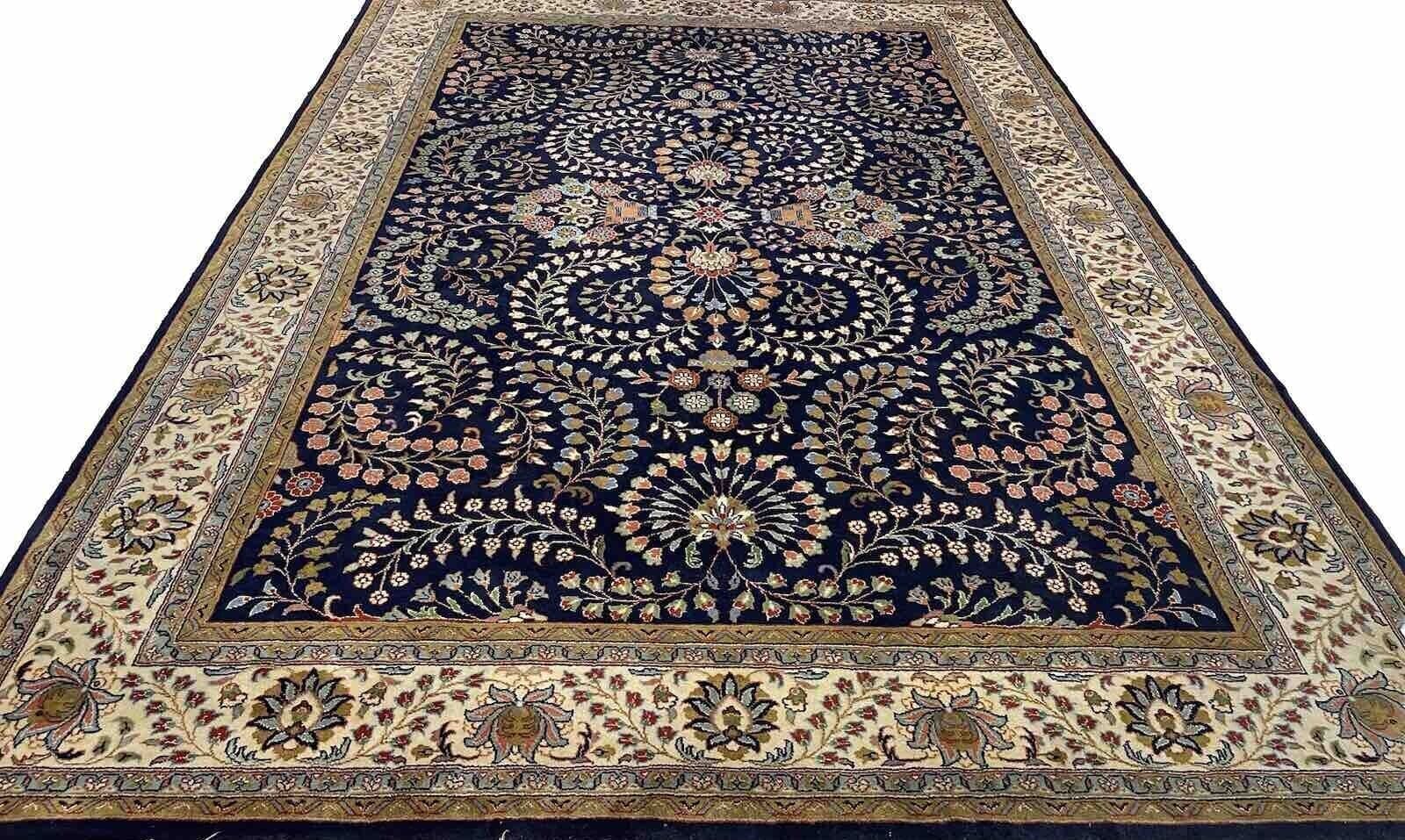 Perserteppich Sarough 350x250 cm - Hochklassisches Design, Schöne Blaue Farbe, Handgeknüpft, Reine Schurwolle, Sehen Sie die Schönen Muster - Handgeknüpft