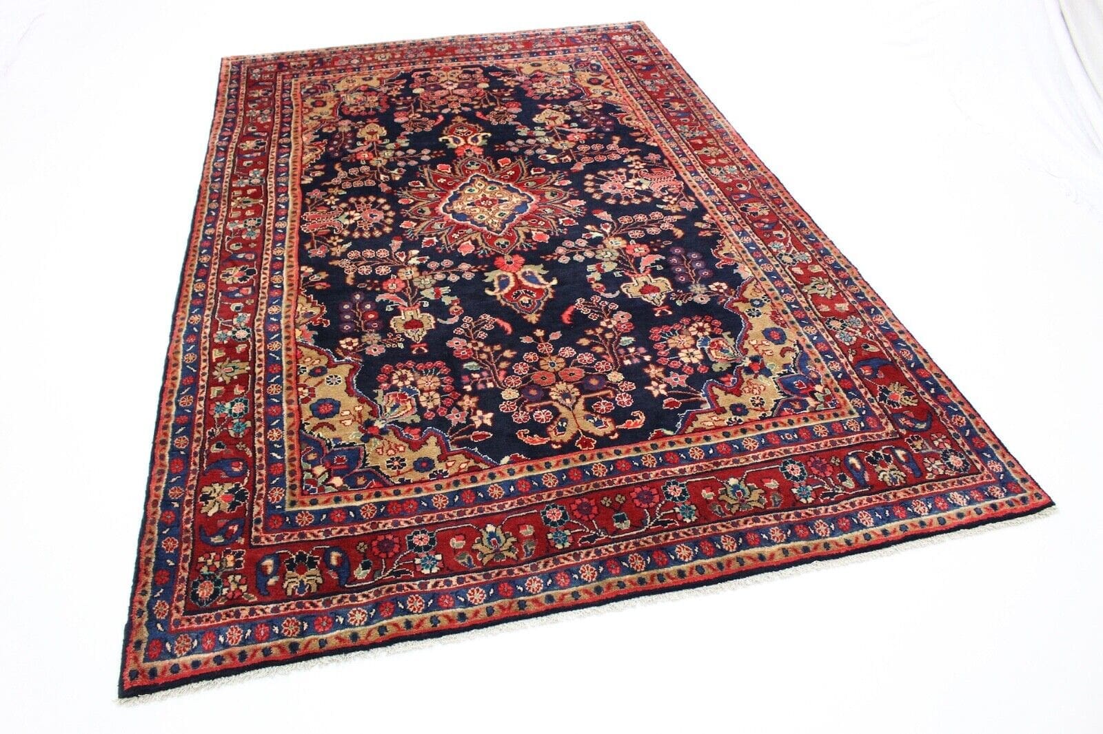 Hamadan Perserteppich 330x210 cm - Traditionell handgeknüpft, sehr schöner Teppich, hohe Qualität