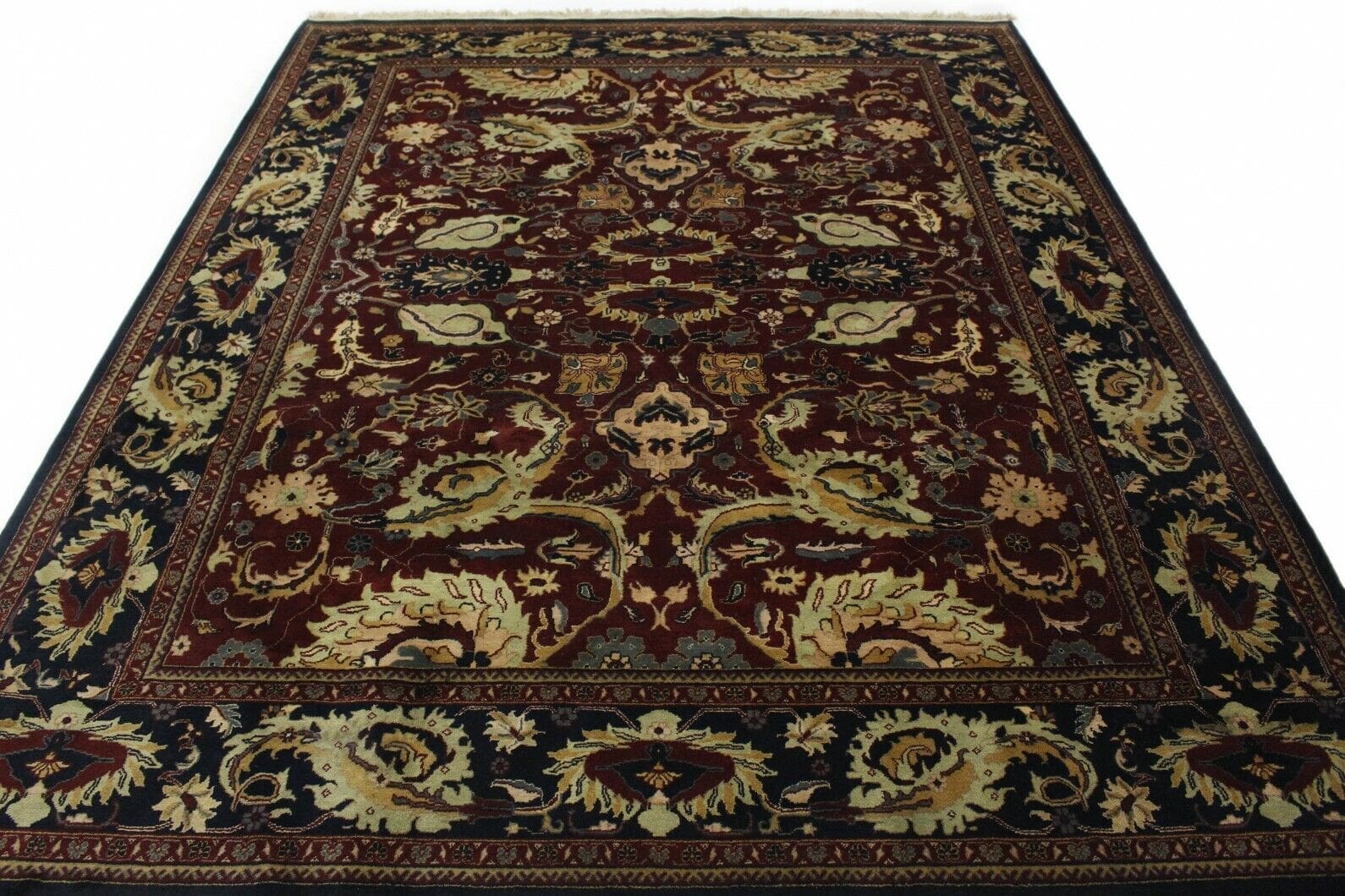 Klassischer Orientteppich Ziegler 300x240 cm – Handgeknüpft, florales Design, breite Bordüre, 30-50 Jahre alt – Perserteppich