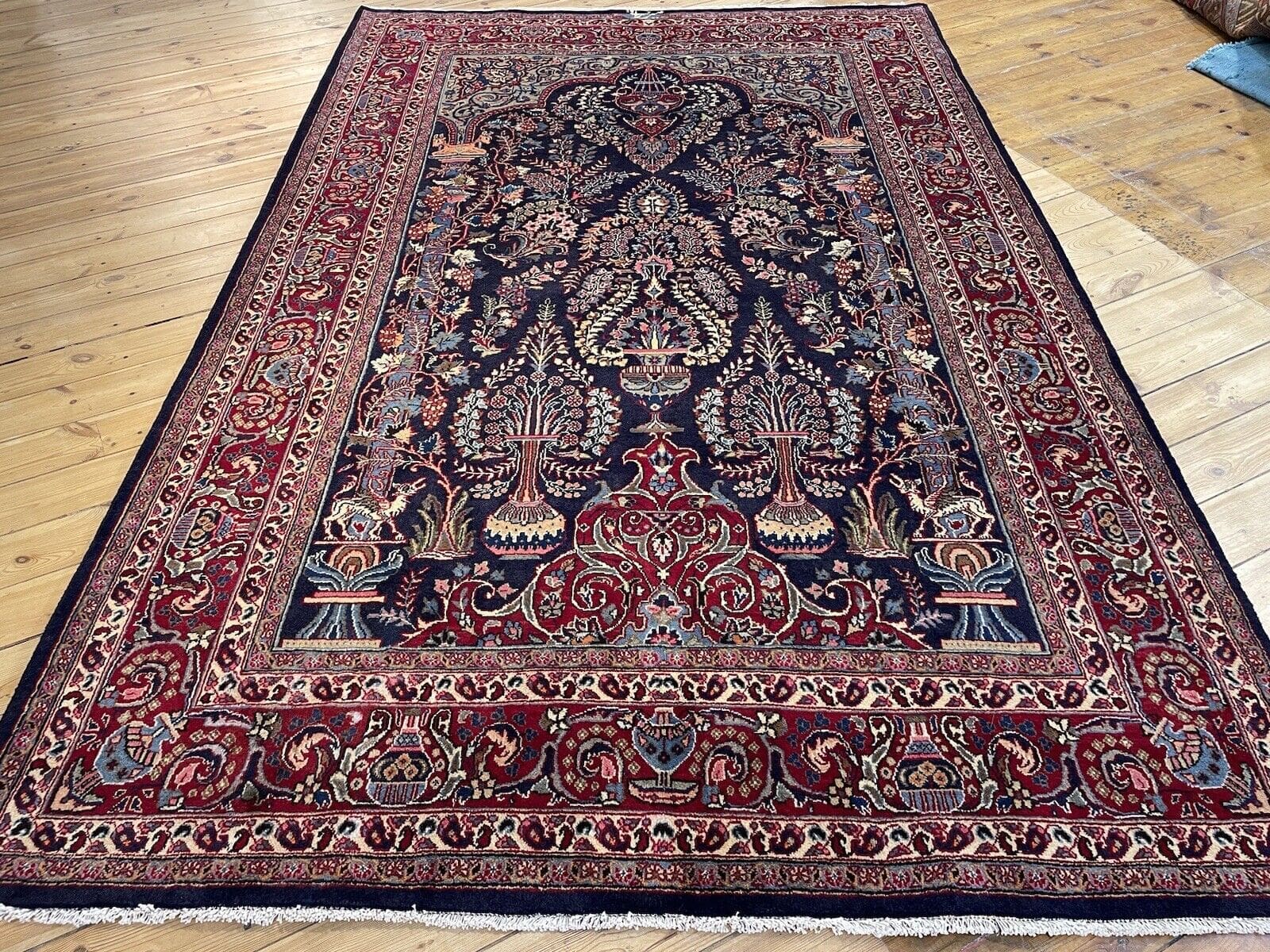 Original Perserteppich Kaschmar 300x200 cm - Top Qualität, seltenes Muster - handgeknüpft, Perserteppich