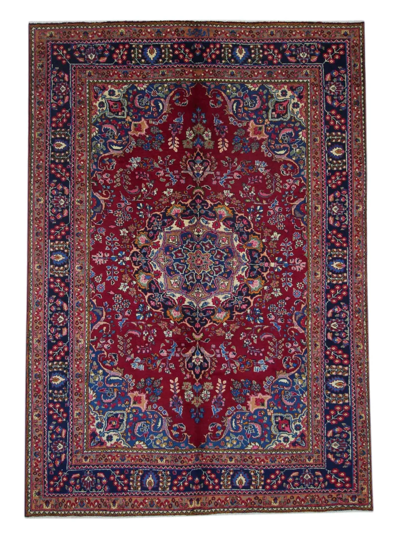 Maschhad Perserteppich 291 x 200 cm – 200.000 Knoten/m² – Florales Muster – Handgeknüpft
