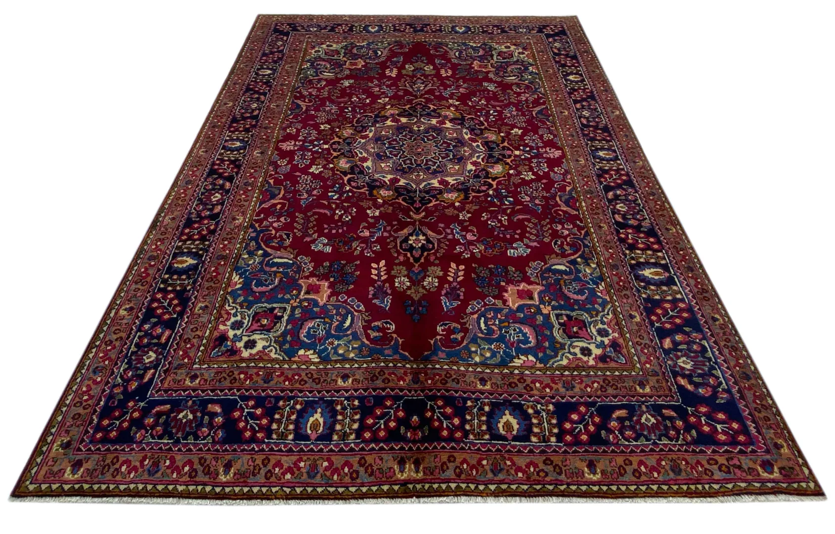 Maschhad Perserteppich 291 x 200 cm – 200.000 Knoten/m² – Florales Muster – Handgeknüpft
