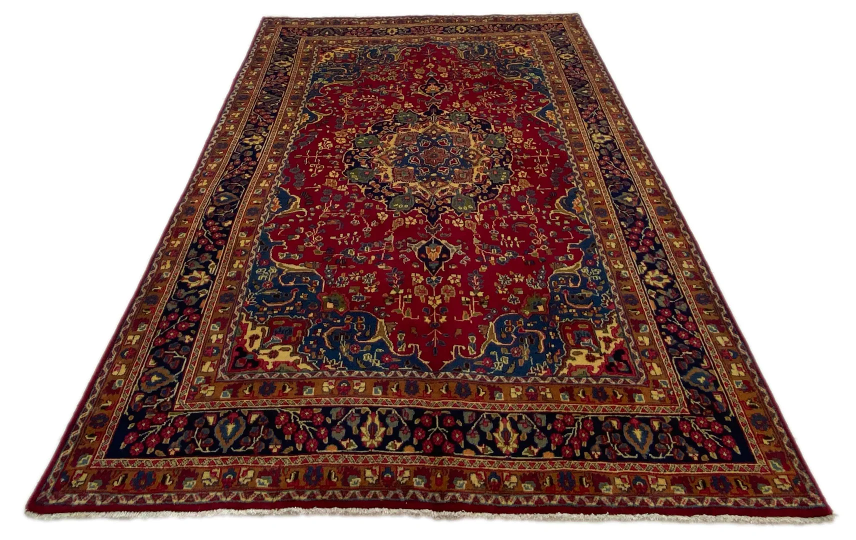 Maschhad Perserteppich 300 x 196 cm – 200.000 Knoten/m² – Florales Muster – handgeknüpft