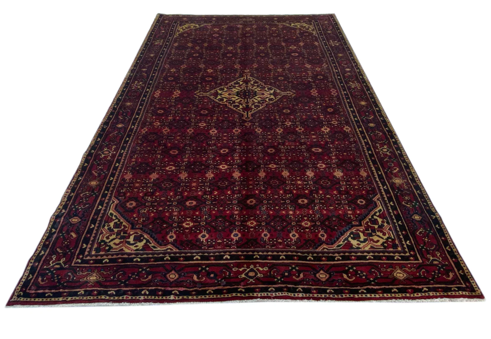 Hosseinabad Teppich 316 x 205 cm – 120.000 Knoten/m², strapazierfähig mit Herati-Muster, handgeknüpft, Perserteppich